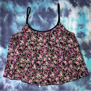 LA Hearts Multicolor floral spaghettistrap tanktop